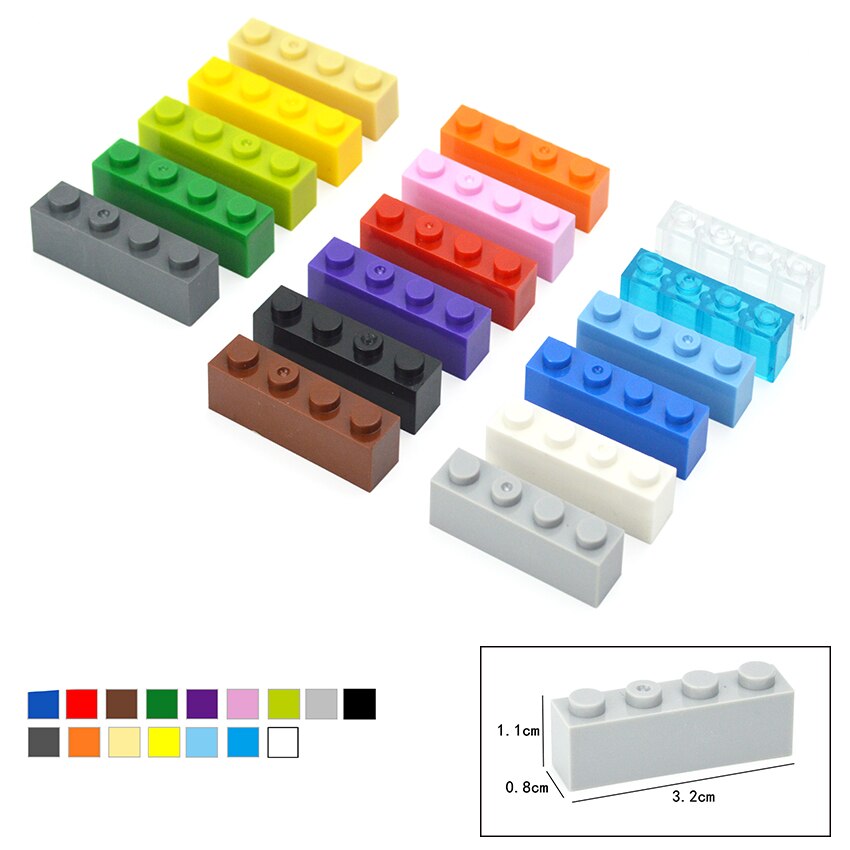 Thick Figures Bricks 1x4 Dots Building Blocks Educational