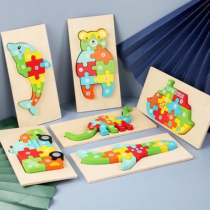 New Kid Jigsaw Board 3D Wooden For Toddlers