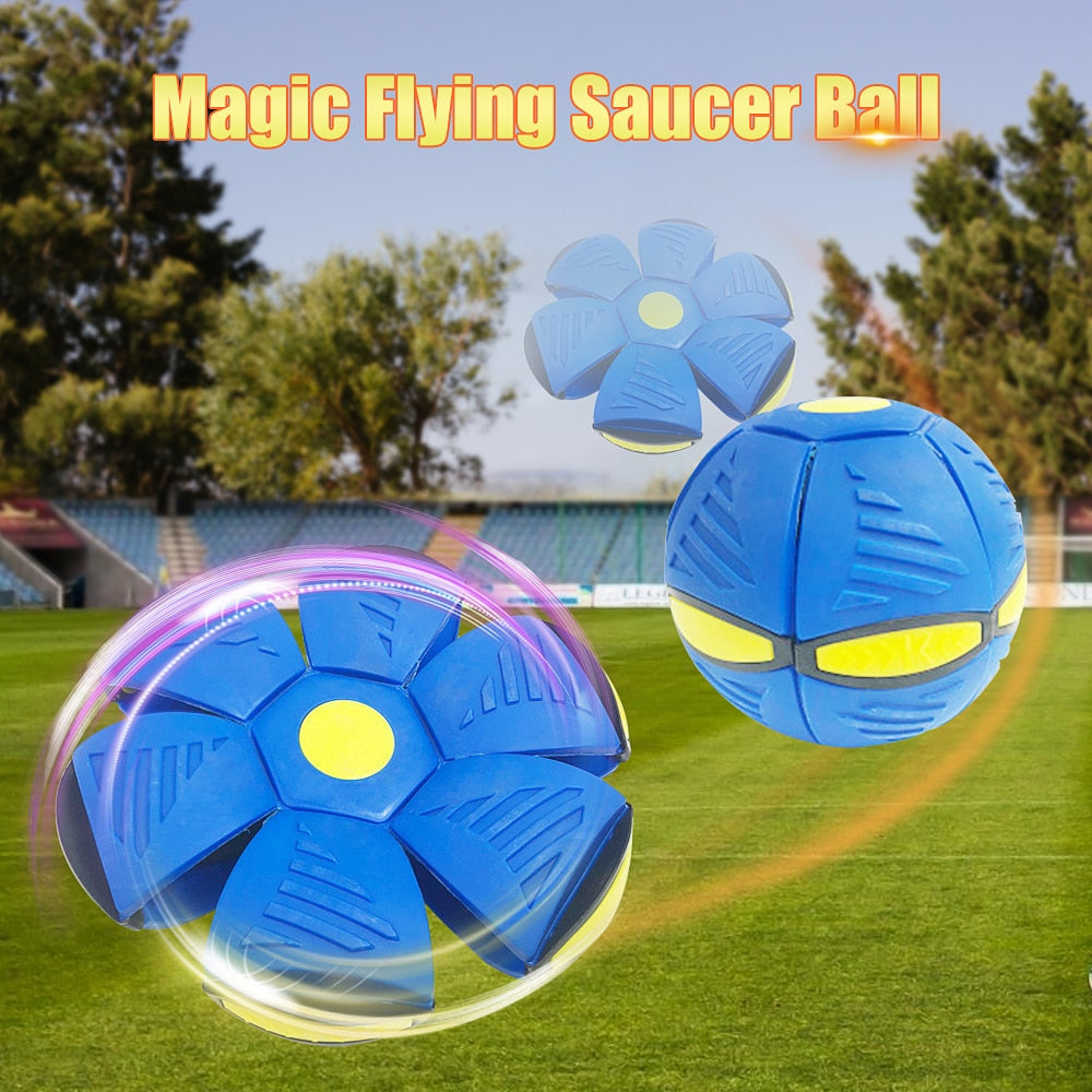 Kids Flat Throw Disc Flying UFO Magic Balls