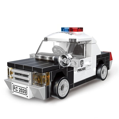 Mini Pull Back Car City Police Taxi Bus Cooper