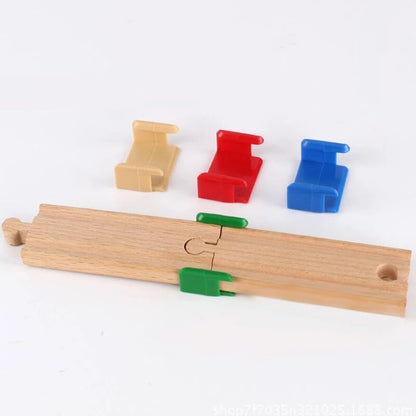 Beech wooden railway track accessories