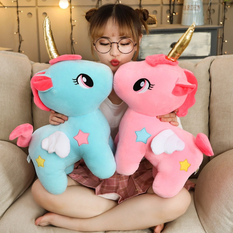 Soft Unicorn Plush Toy Baby Kids Appease Sleeping Pillow