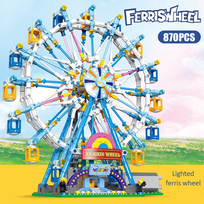 City Friends MOC Rotating Ferris Wheel Building Blocks