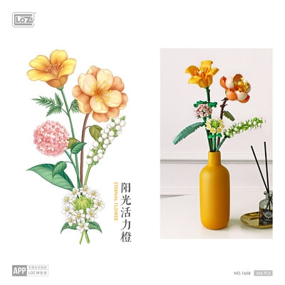 Flowers DIY decoration blocks Home decoration