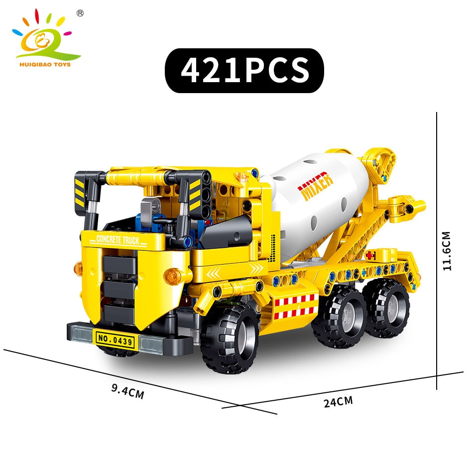 Engineering Truck Tech Building Block City Construction