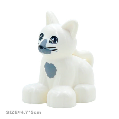 Building Blocks Cat Dog Pig Rabbit Model Accessories