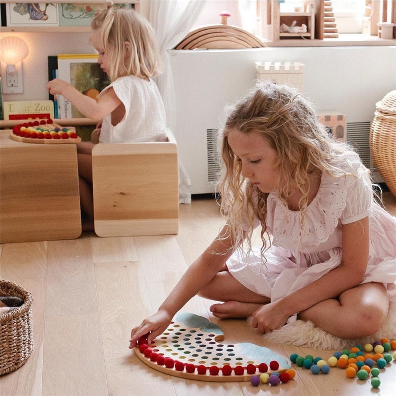 Rainbow Board Baby Montessori Educational Wooden