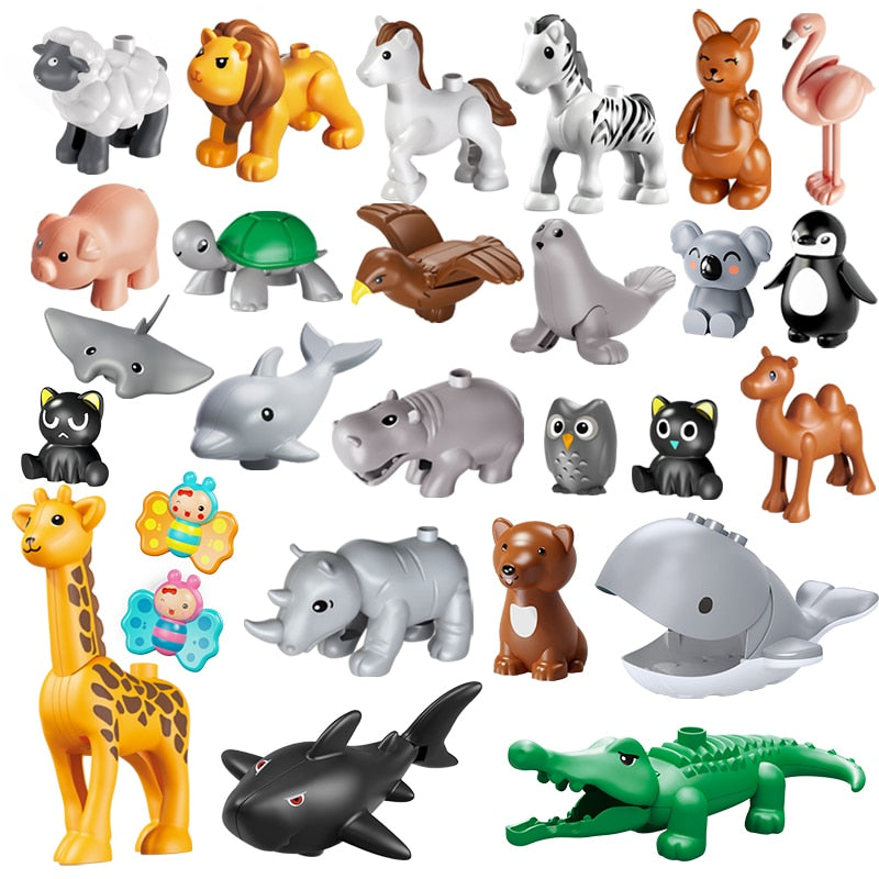 75 Styles Big Size Building Blocks Animal Accessories