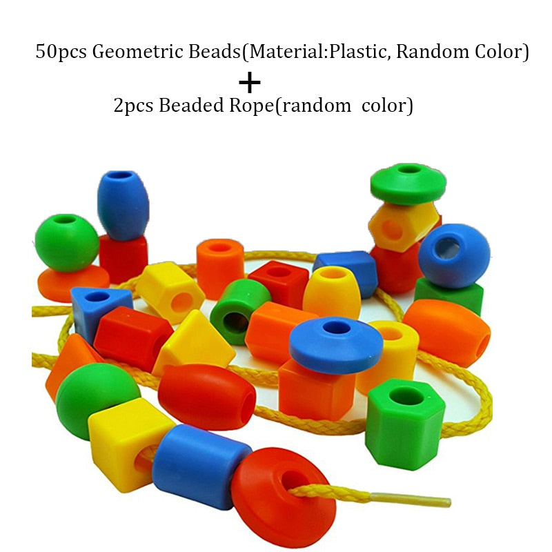 Toys Geometric figure beads Stringing Threading Beads Game