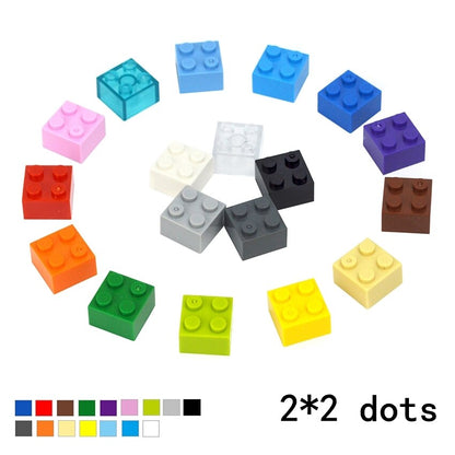 DIY Thick Figures Bricks 2x2 Dots Building Blocks