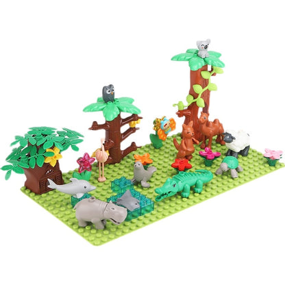 Big Building Blocks Bricks Accessories Zoo Animals