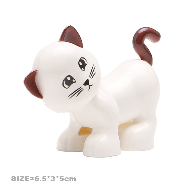 Building Blocks Cat Dog Pig Rabbit Model Accessories