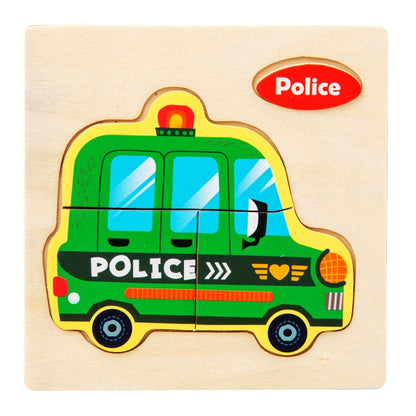 Wooden Puzzle Cartoon Animal Traffic