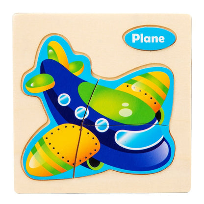 Wooden Puzzle Cartoon Animal Traffic