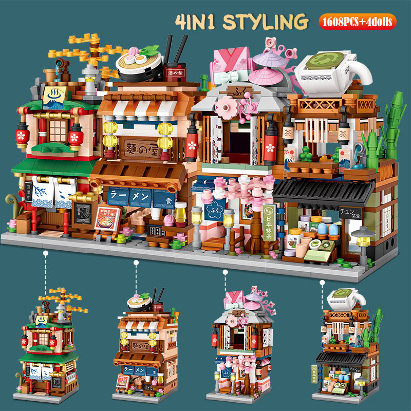 Mini City Street View Noodle Building Blocks