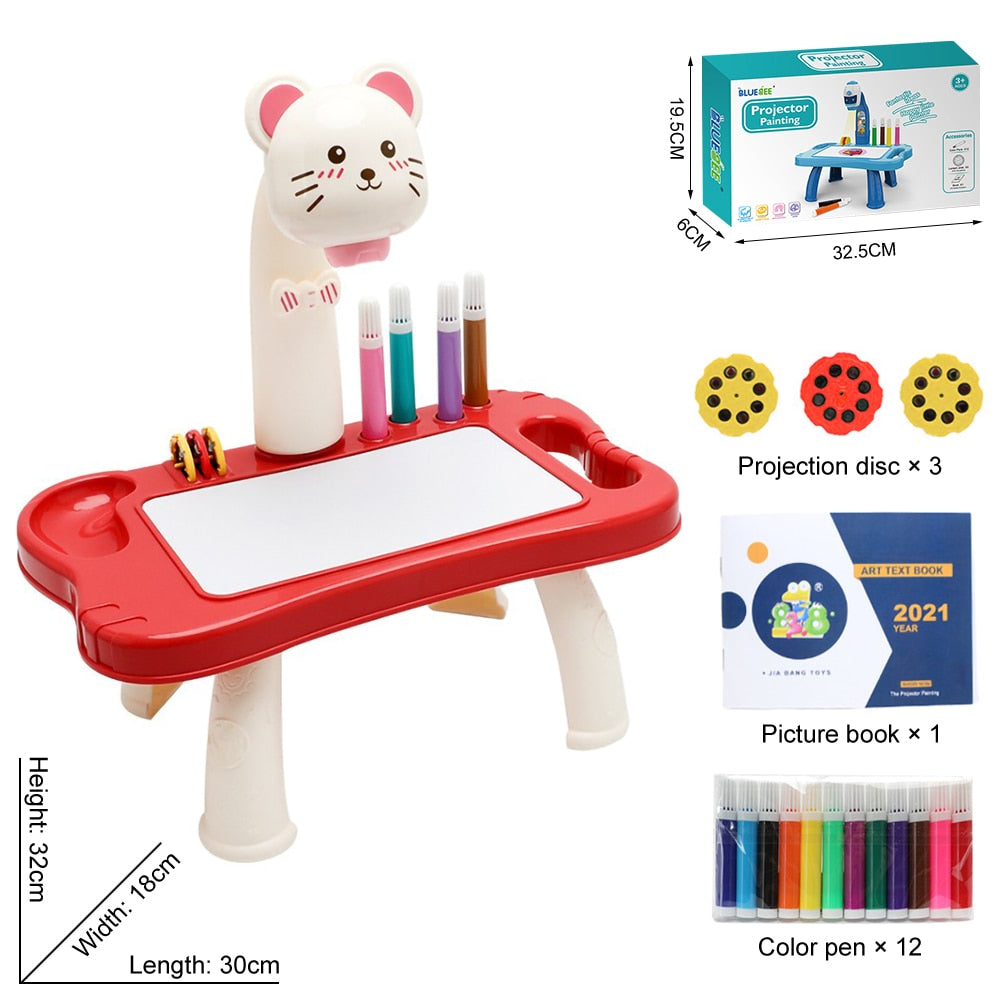 Children LED Projector Drawing Board Kids