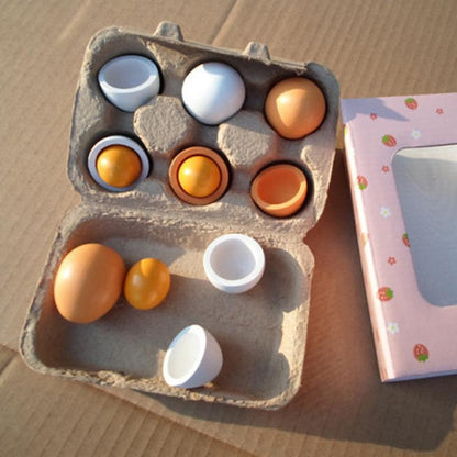 Simulation Wooden Eggs Toys