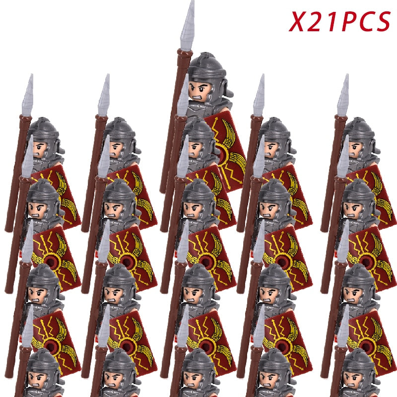 Mini Medieval Soldier Figures Model