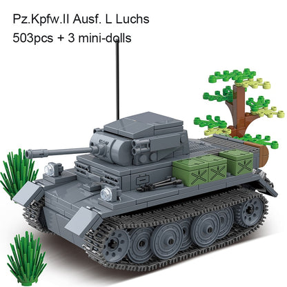 Tank Soldier Police Building Blocks Toys