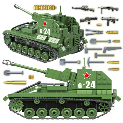 Tank Soldier Police Building Blocks Toys