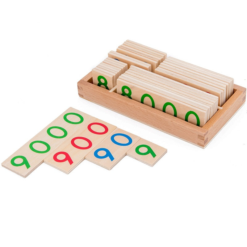 Wooden montessori numbers