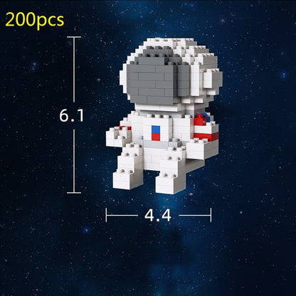 Mini Micro Rocket Building Blocks Space Moon Satellite