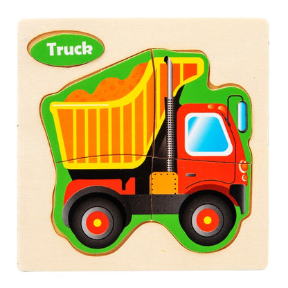 Wooden Puzzle Cartoon Animal Traffic