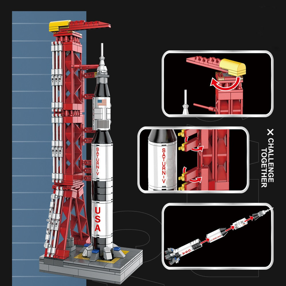 Technical Saturn V Rocket City Space Station