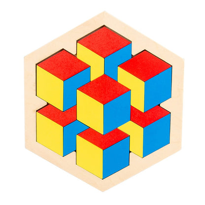 Colorful 3D Puzzle Wooden Toys High Quality Tangram