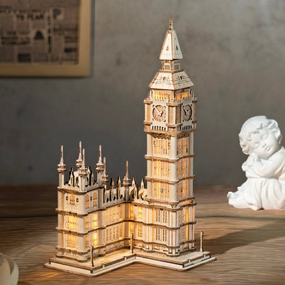 3D Wooden Puzzle Game Big Ben Tower