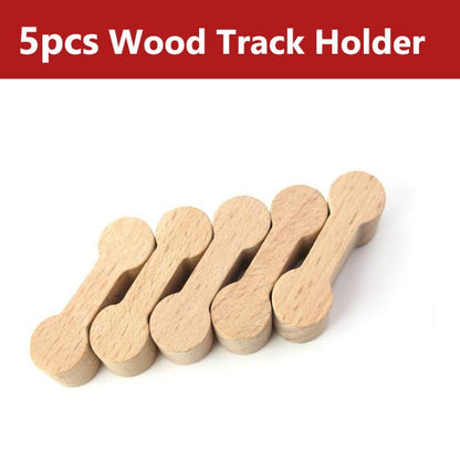 Beech wooden railway track accessories