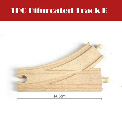 Beech wooden railway track accessories