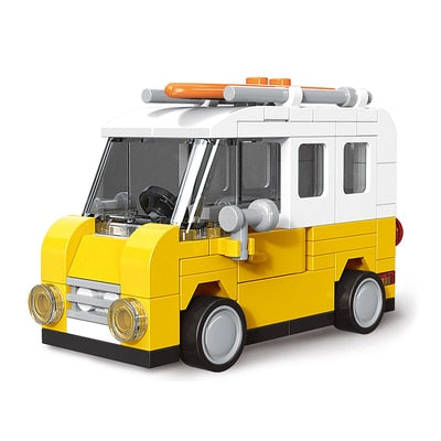 Mini Pull Back Car City Police Taxi Bus Cooper