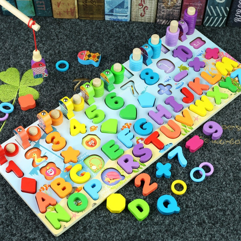 Montessori Educational Wooden Math Toys Children