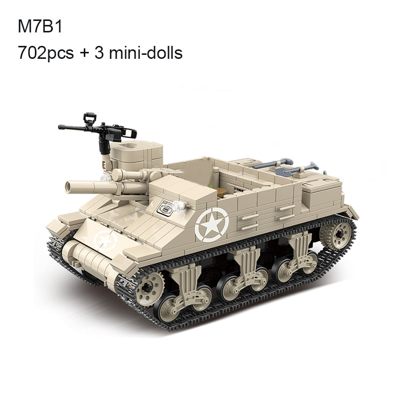 Tank Soldier Police Building Blocks Toys