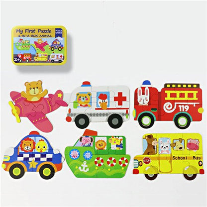 Cartoon 3D Iron Animal/Traffic Baby Puzzles Educational