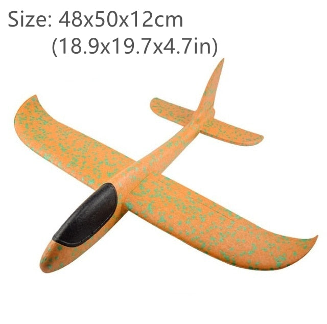 50CM Big Foam Plane Flying Glider Toy With LED