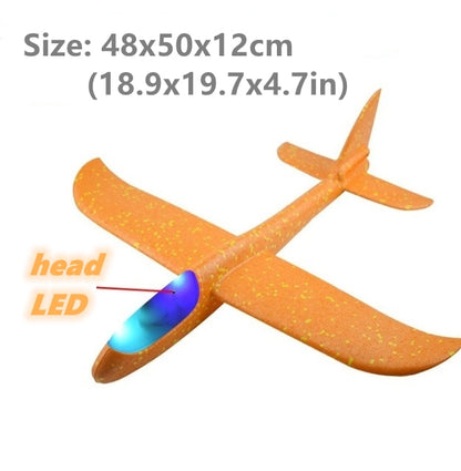 50CM Big Foam Plane Flying Glider Toy With LED