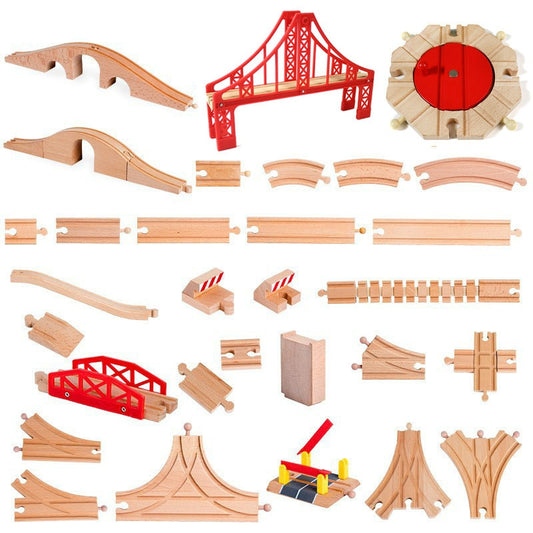 All Kinds Wooden Track Railway Toys Beech Wooden