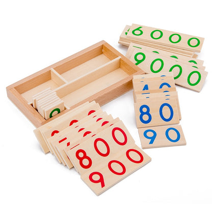 Wooden montessori numbers