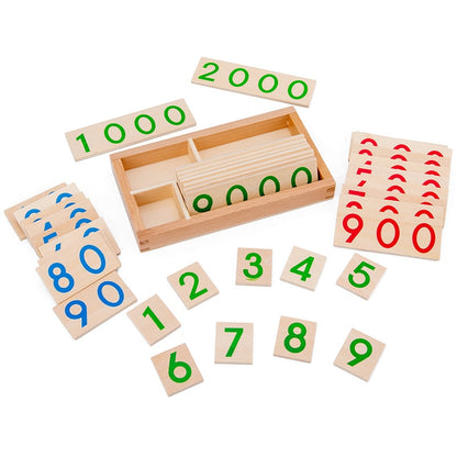 Wooden montessori numbers