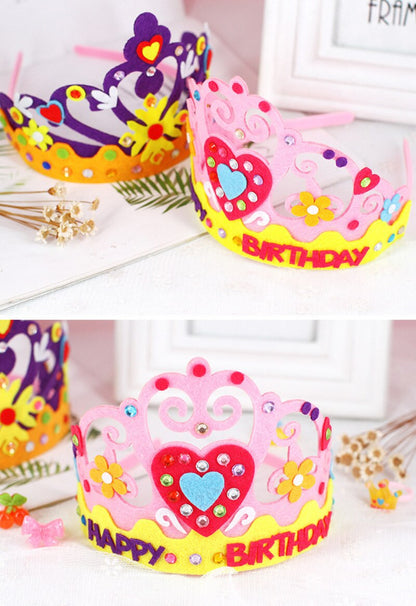 Creative DIY Craft Toys Sequins Crown Flower