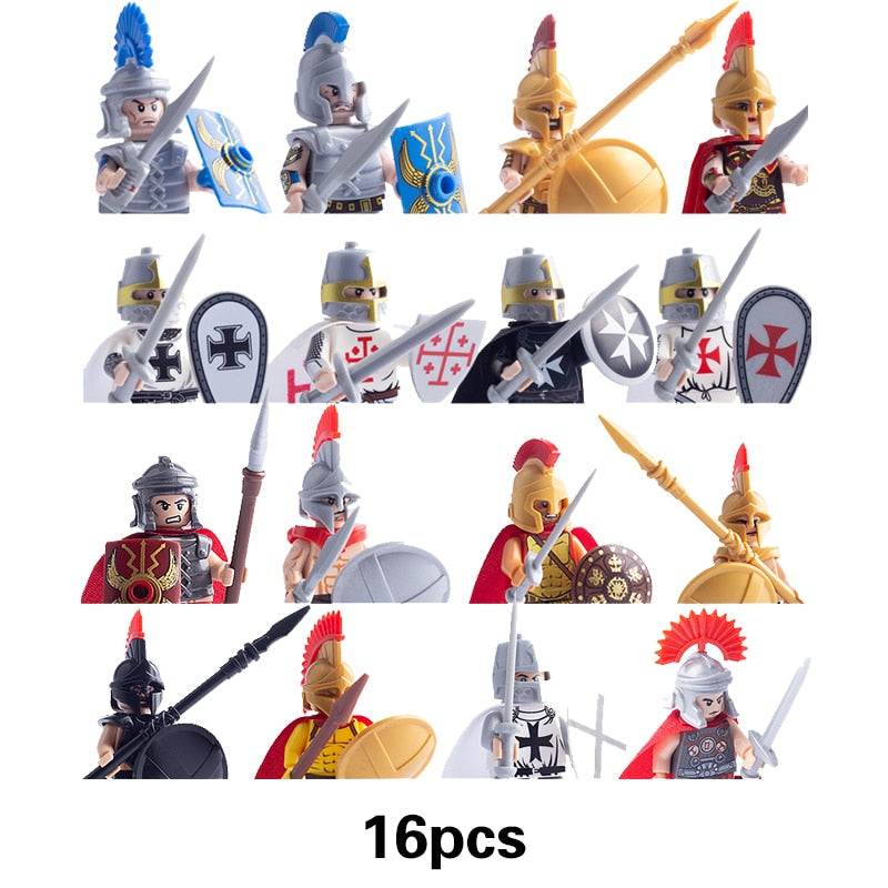 Medieval Military Sets Figures Building Blocks Helmets