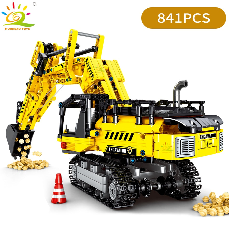 Engineering Truck Tech Building Block City Construction