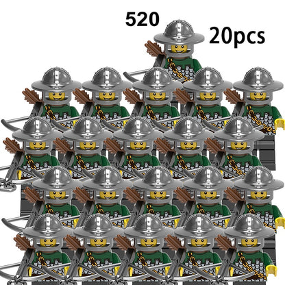 Medieval Military Sets Figures Building Blocks Helmets