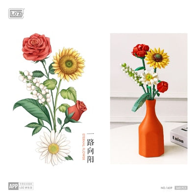 Flowers DIY decoration blocks Home decoration