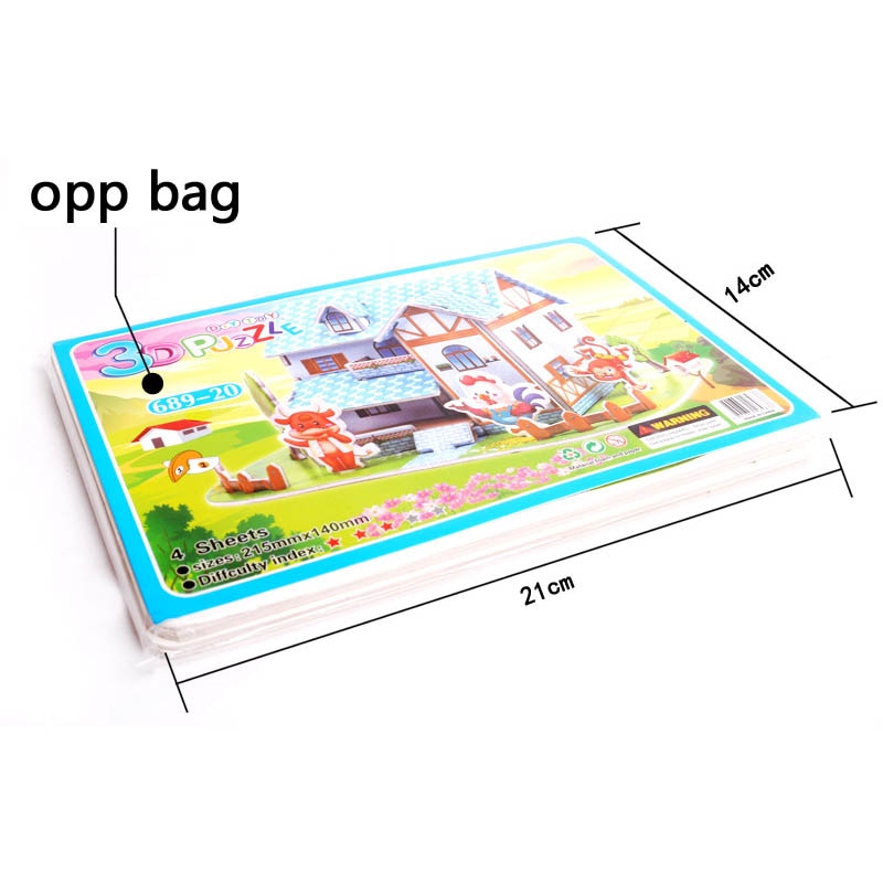 Kids 3D Stereo Puzzle Cartoon House