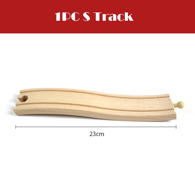 Beech wooden railway track accessories