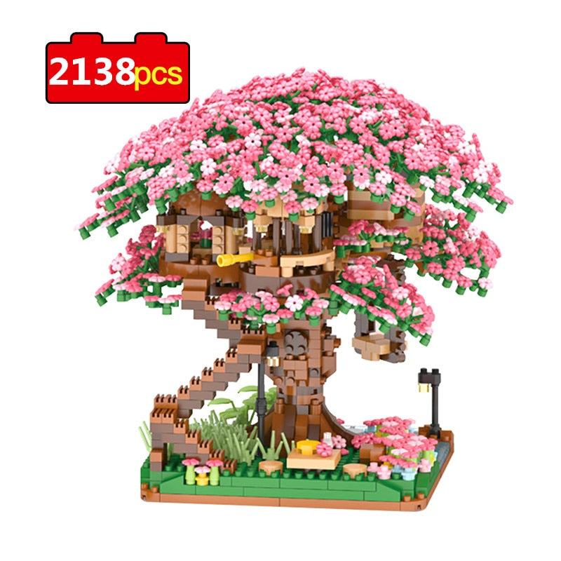 Cherry Blossom Model Building Blocks DIY Toys