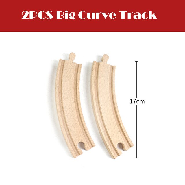 Beech wooden railway track accessories